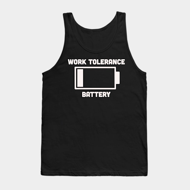 Work Tolerance Battery Tank Top by Milasneeze